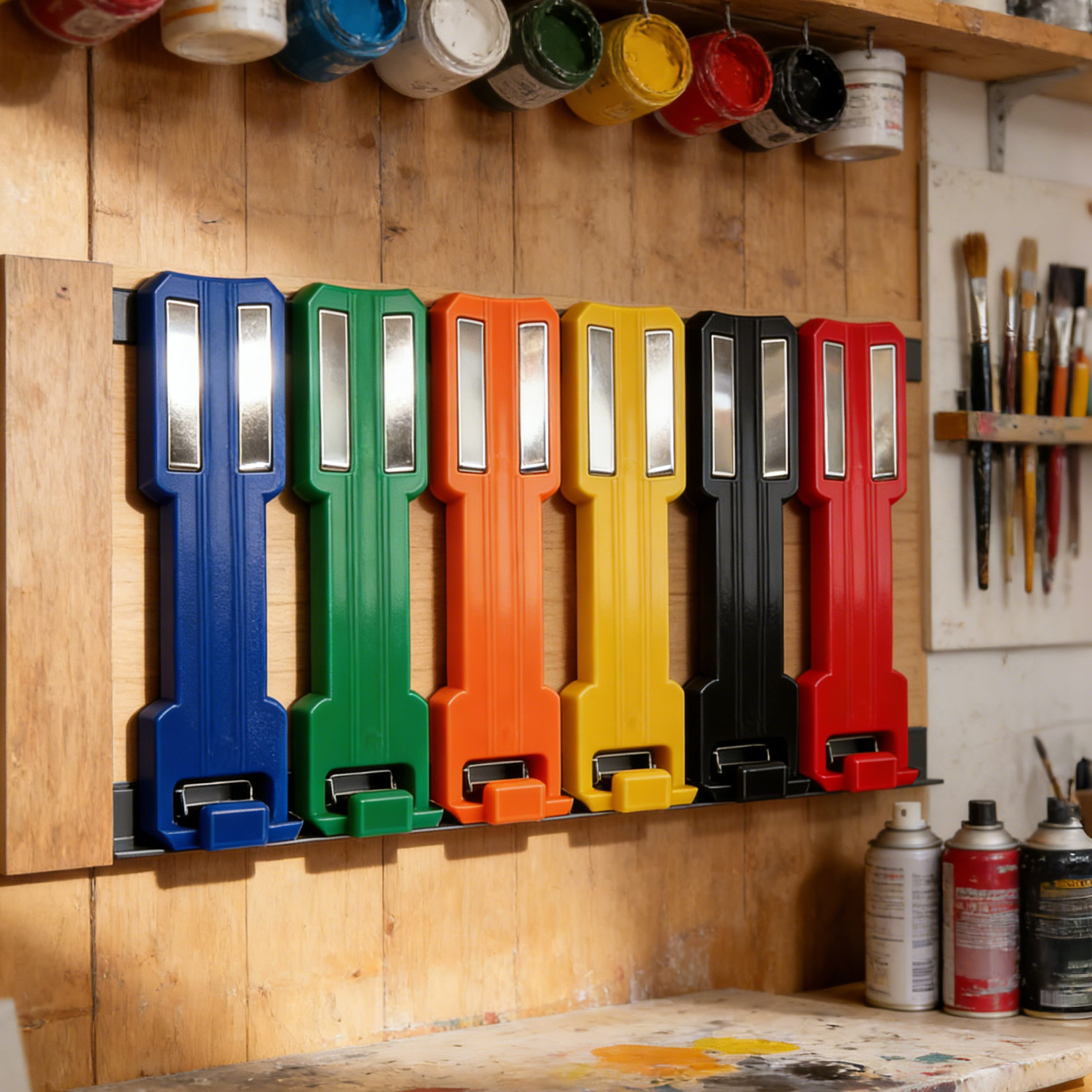 Workshop Tools On Wall - Magnetic Spray Can Holder Kitchen Storage