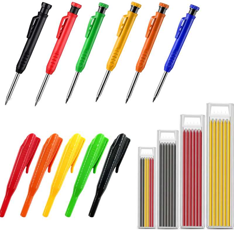Mini Workshop Tools - Carpenter Pencil+Holder Deep Hole Mechanical Marker