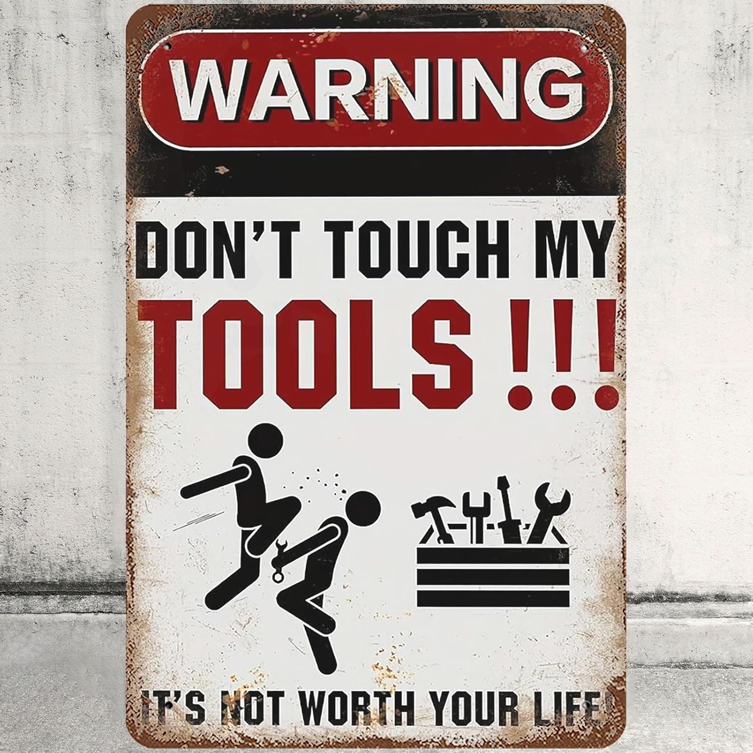 Workshop Tools Definition - High Definition Metal Tin Sign Warning
