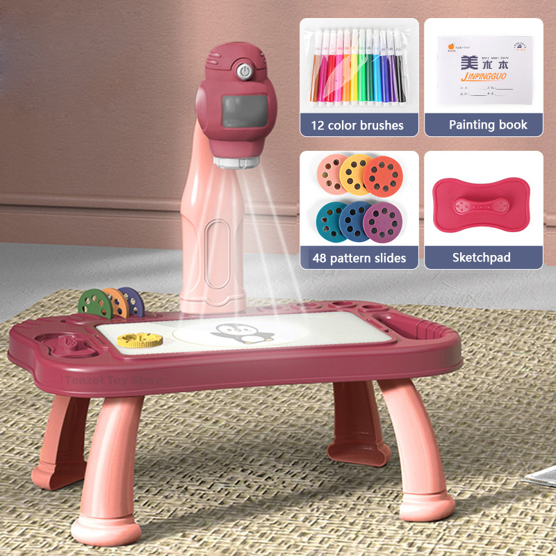 Tools Workshop Kids - Children Led Projector Art Drawing Table