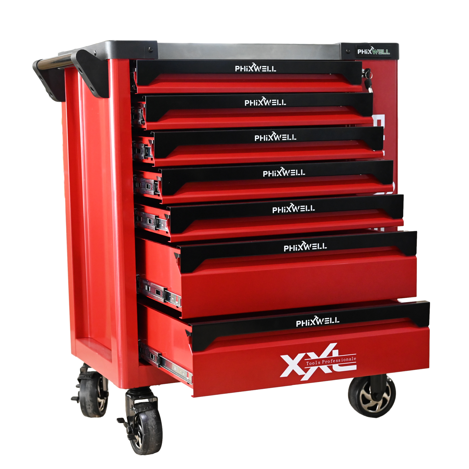 Workshop Tools Trolley - Workshop 7 Drawers Stainless Steel Trolley