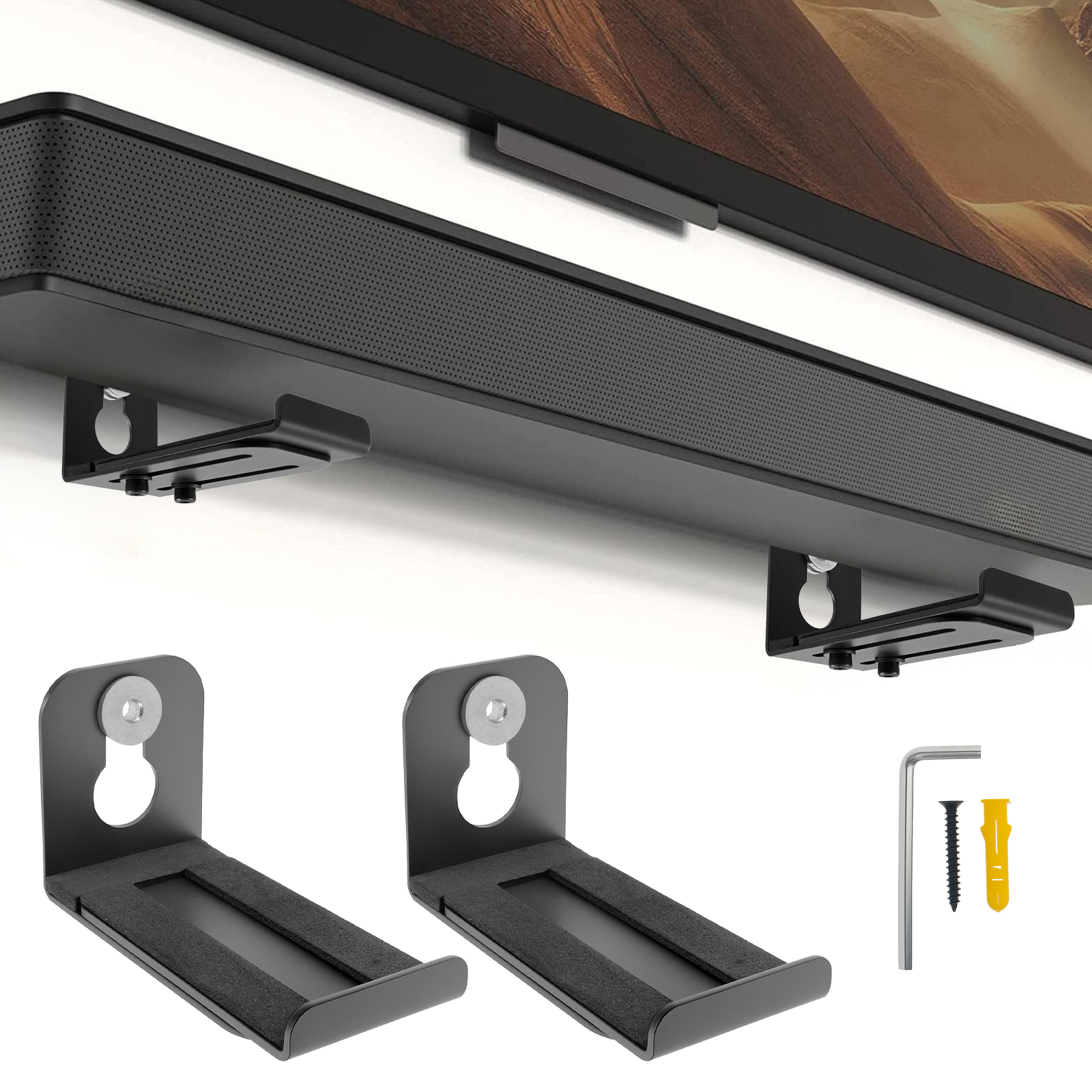 Workshop Tools On Wall - 2Pcs Soundbar Speaker Stands Wall Mount