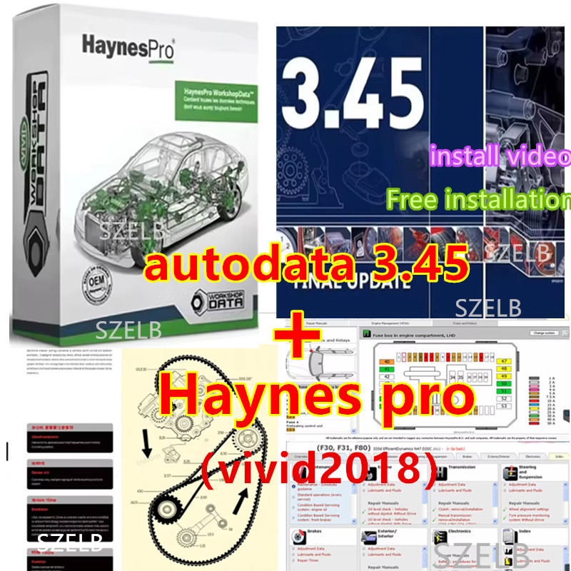 Workshop Tools Automotive - Autodata3.45 and Haynes pro （vivid 2018）Europe