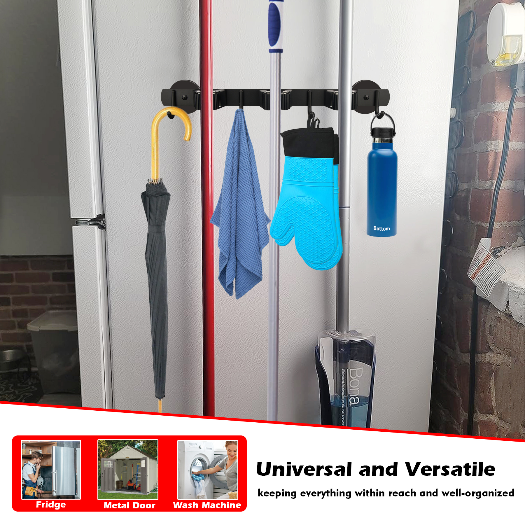 Magnetic Broom and Mop Holder  - Workshop Tools On Wall recensione e prezzo
