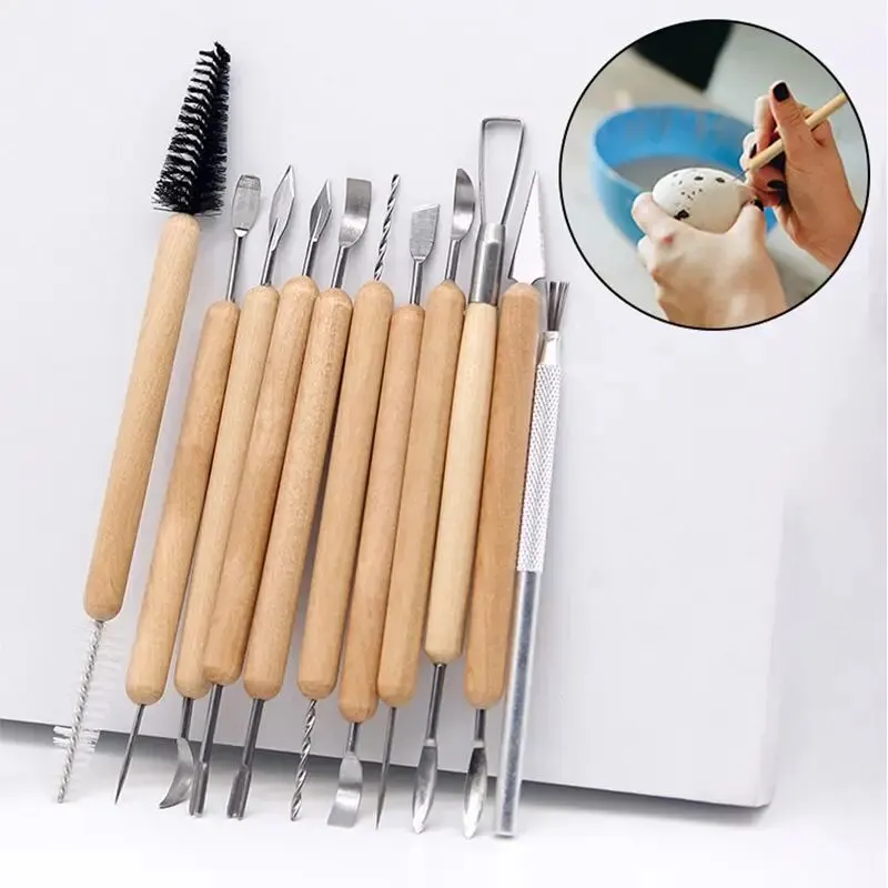 11pcs/set Pottery Tools  Wood  - Chisel Set Wood recensione e prezzo