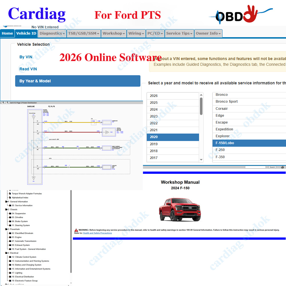 2026 for Ford PTS Online Softw - Workshop Tools Online recensione e prezzo