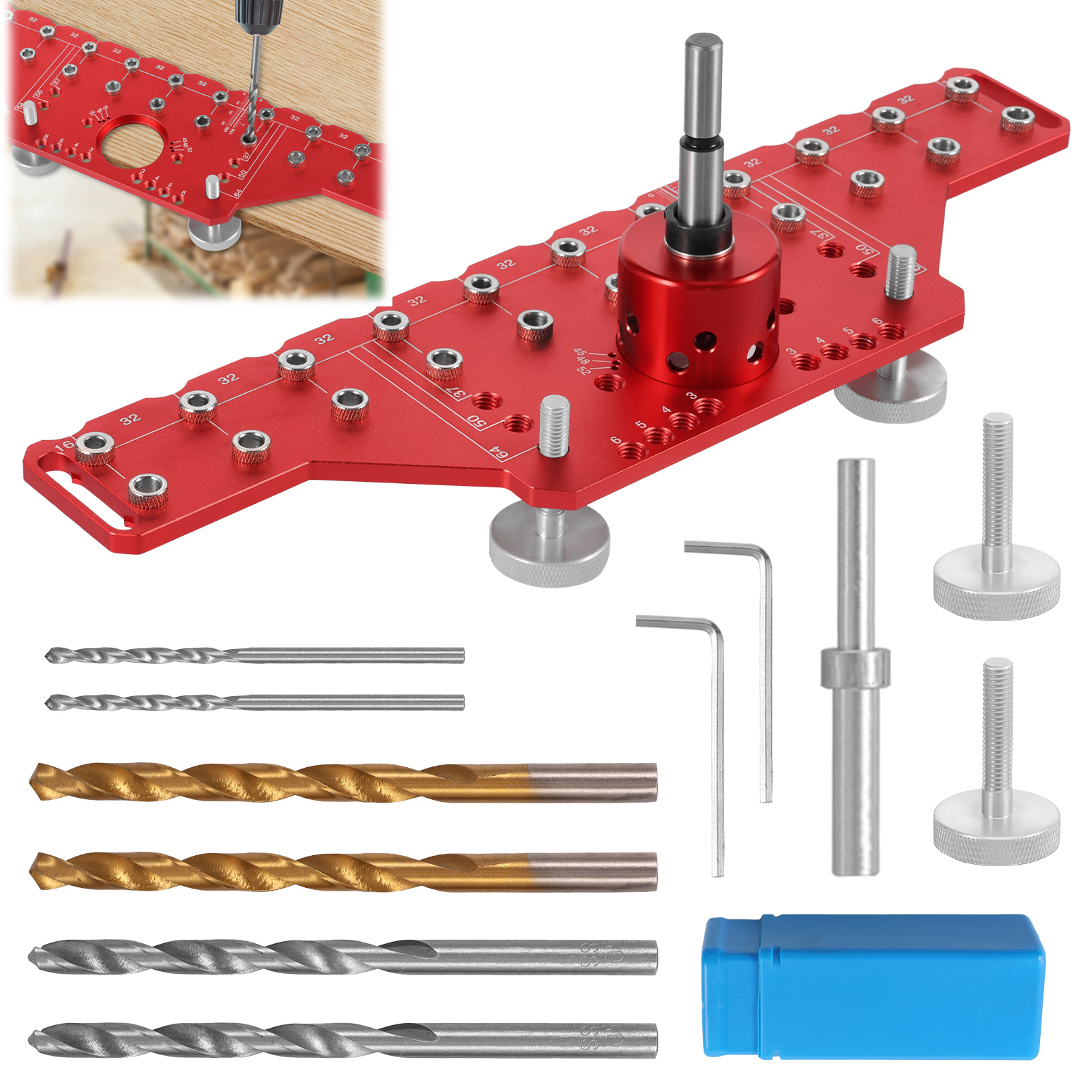 2 In 1 Shelf Pin Jig and Cabin - Dowel Jig Kit recensione e prezzo