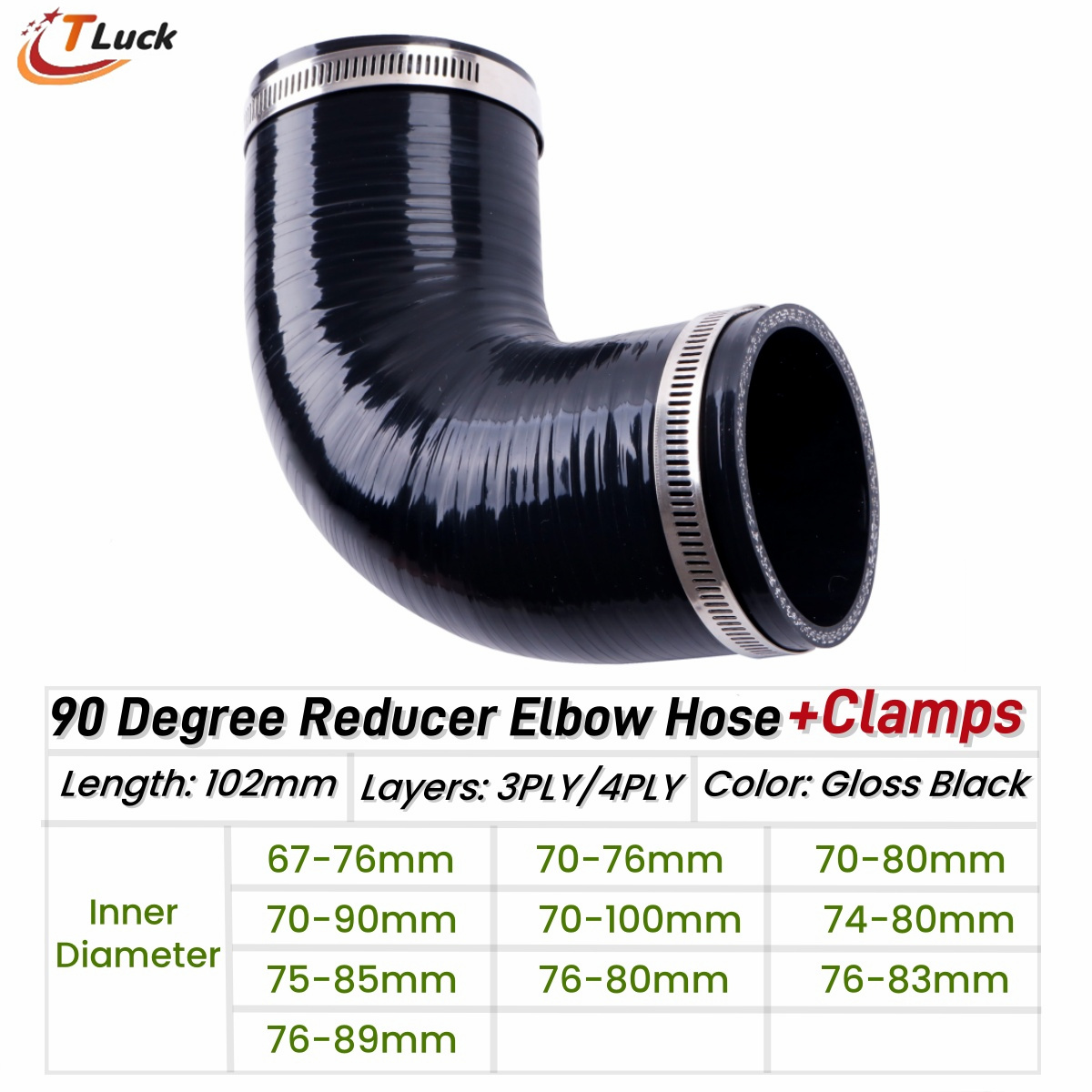 1PC 90 degree Elbow Reduce Sil - Pipe Clamp Bar recensione e prezzo