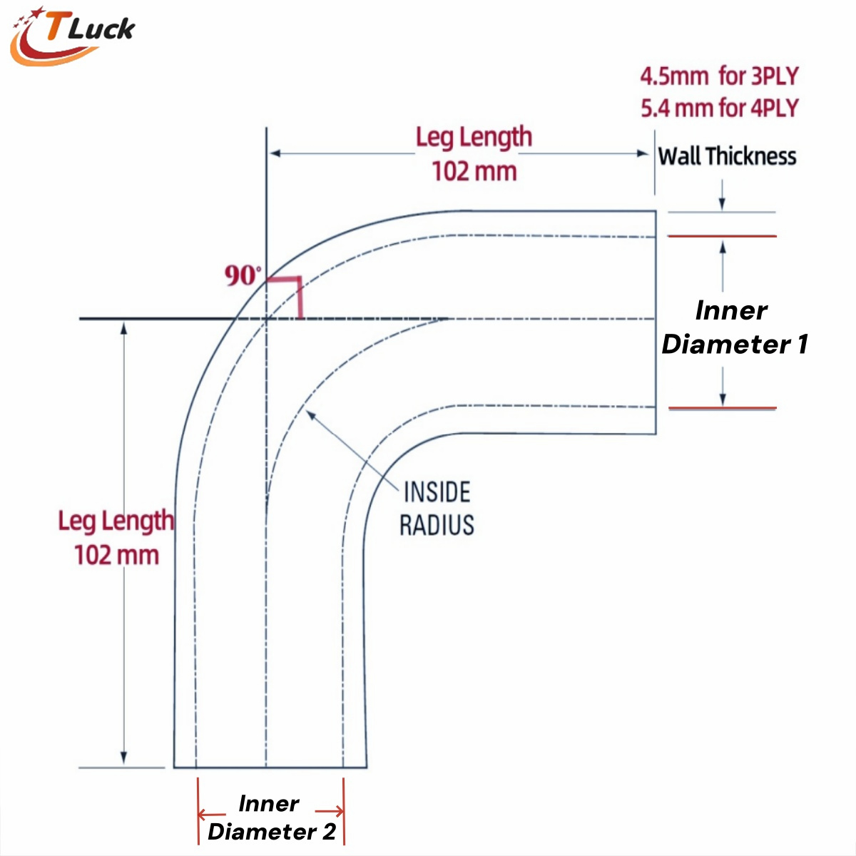 1PC 90 degree Elbow Reduce Sil - Pipe Clamp Bar recensione e prezzo