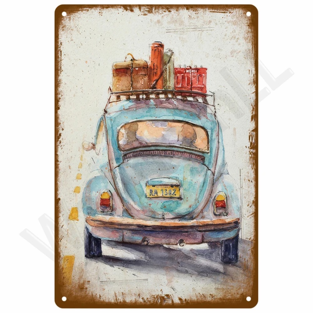 Vintage Retro Tin Signs Set -  - Tools For Motorcycle Workshop recensione e prezzo