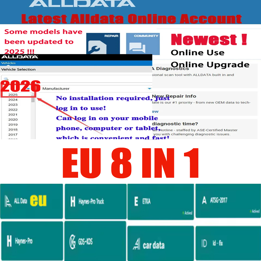 Alldata EU CAR Data Online Acc - Workshop Tools Online recensione e prezzo