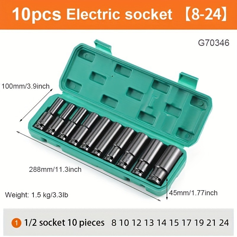 Socket Set 8–24mm 1/2-Inch Dri - Tools For Motorcycle Workshop recensione e prezzo