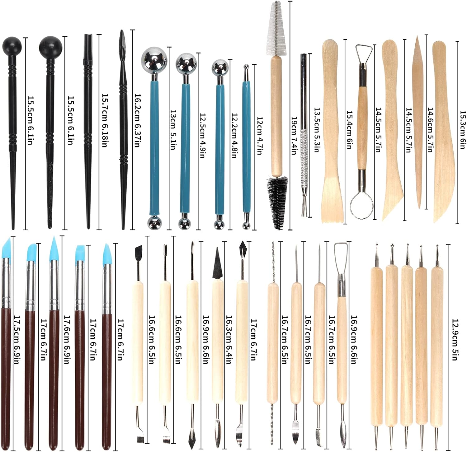 Pottery Clay Sculpting Tools K - Chisel Set Wood recensione e prezzo