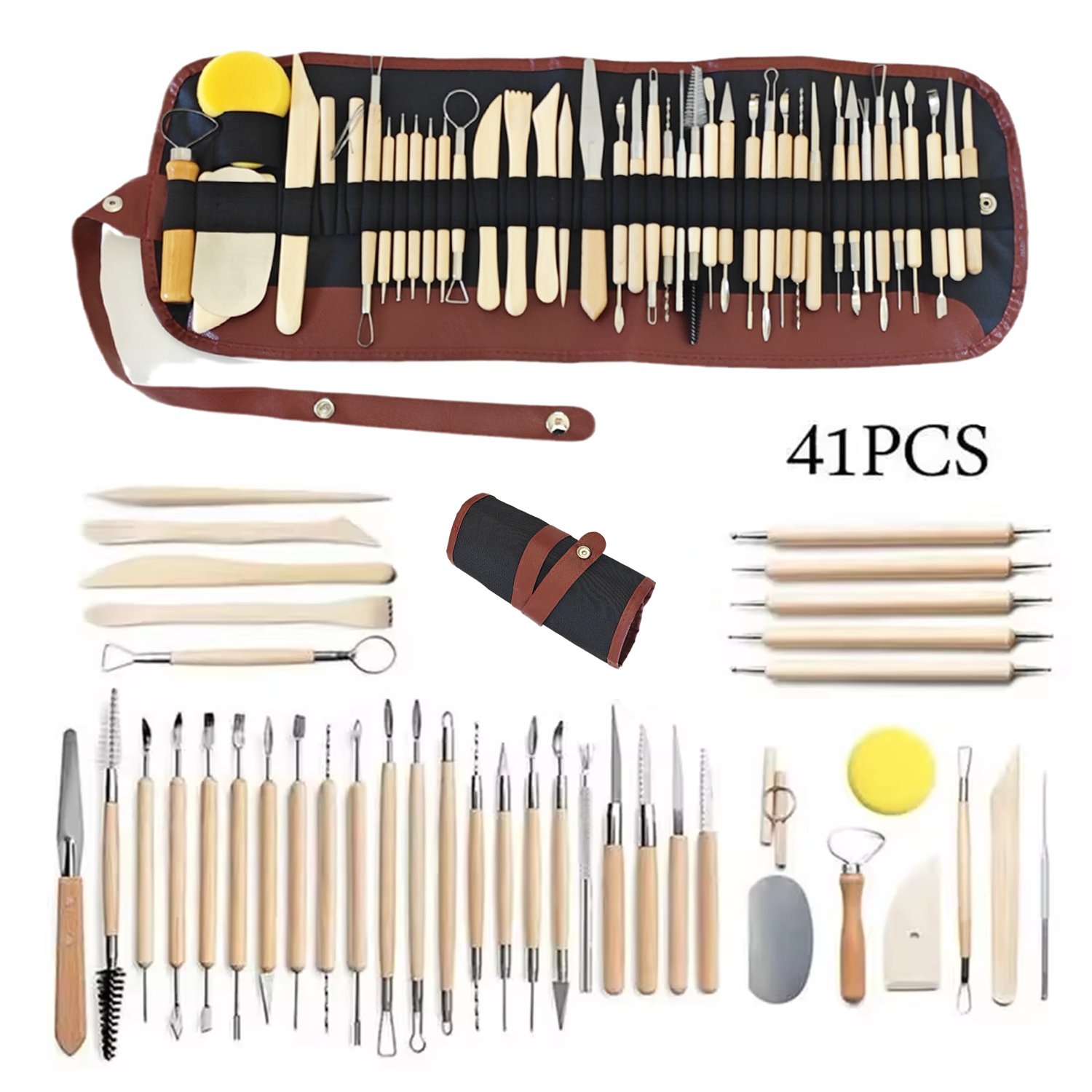 Pottery Clay Sculpting Tools K - Chisel Set Wood recensione e prezzo