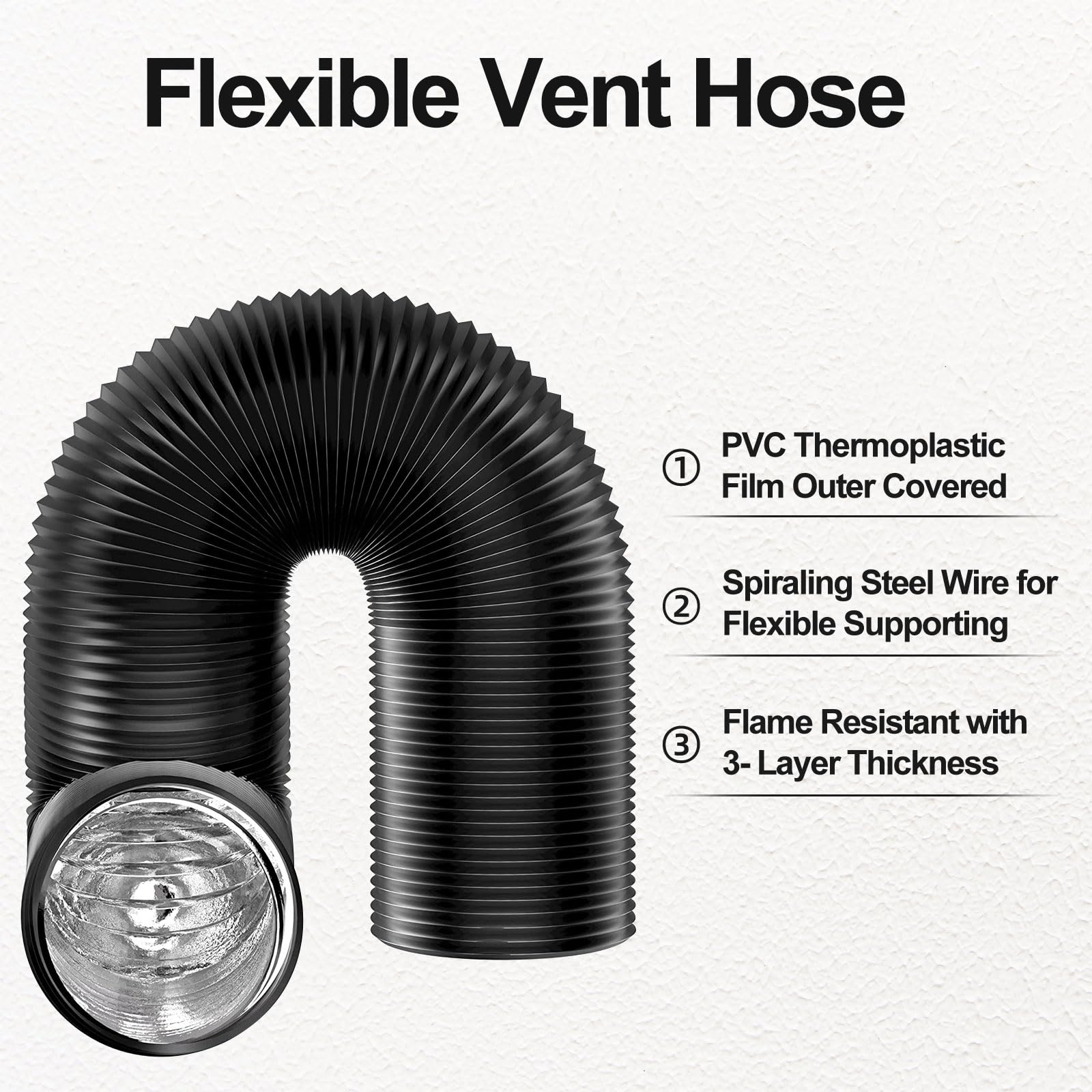 4 inch Dryer Vent Hose with 2  - Pipe Clamp Bar recensione e prezzo