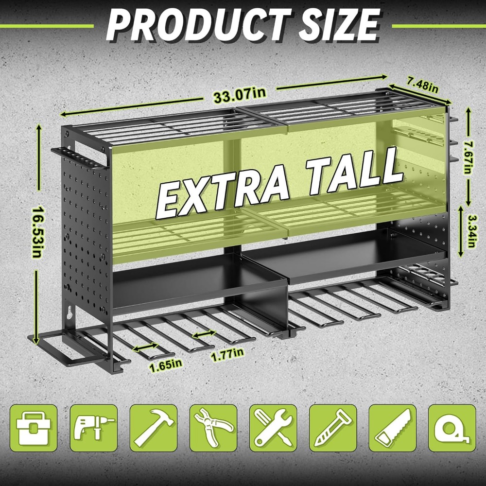 Heavy Duty 4 Tier 8 Slot Wall  - Workshop Tools Holder recensione e prezzo