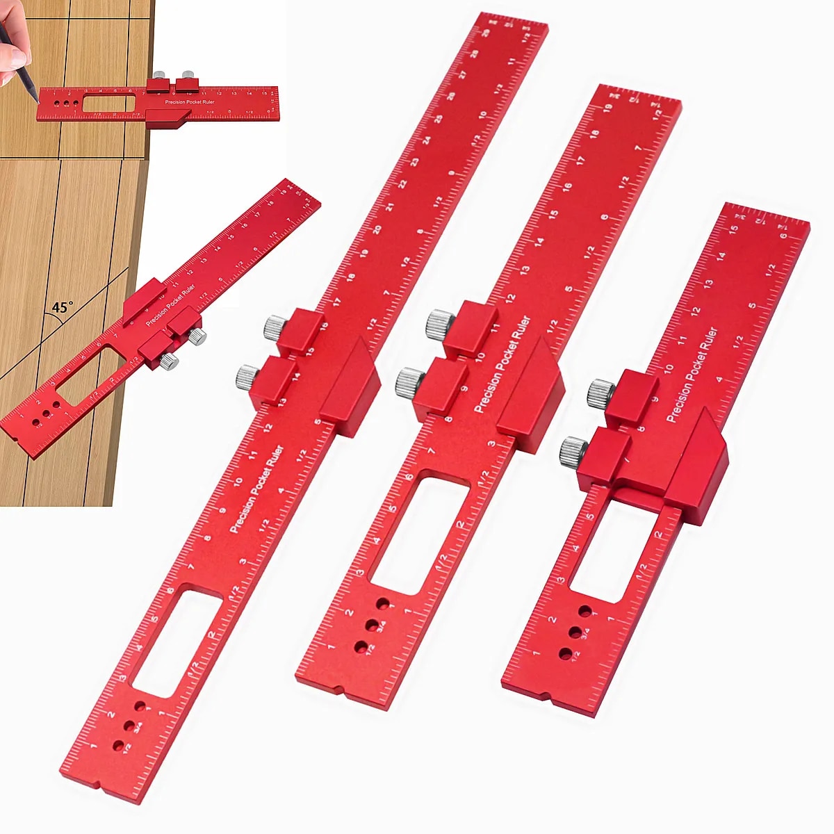 1/3Pcs Precision Pocket Ruler  - Mini Workshop Tools recensione e prezzo