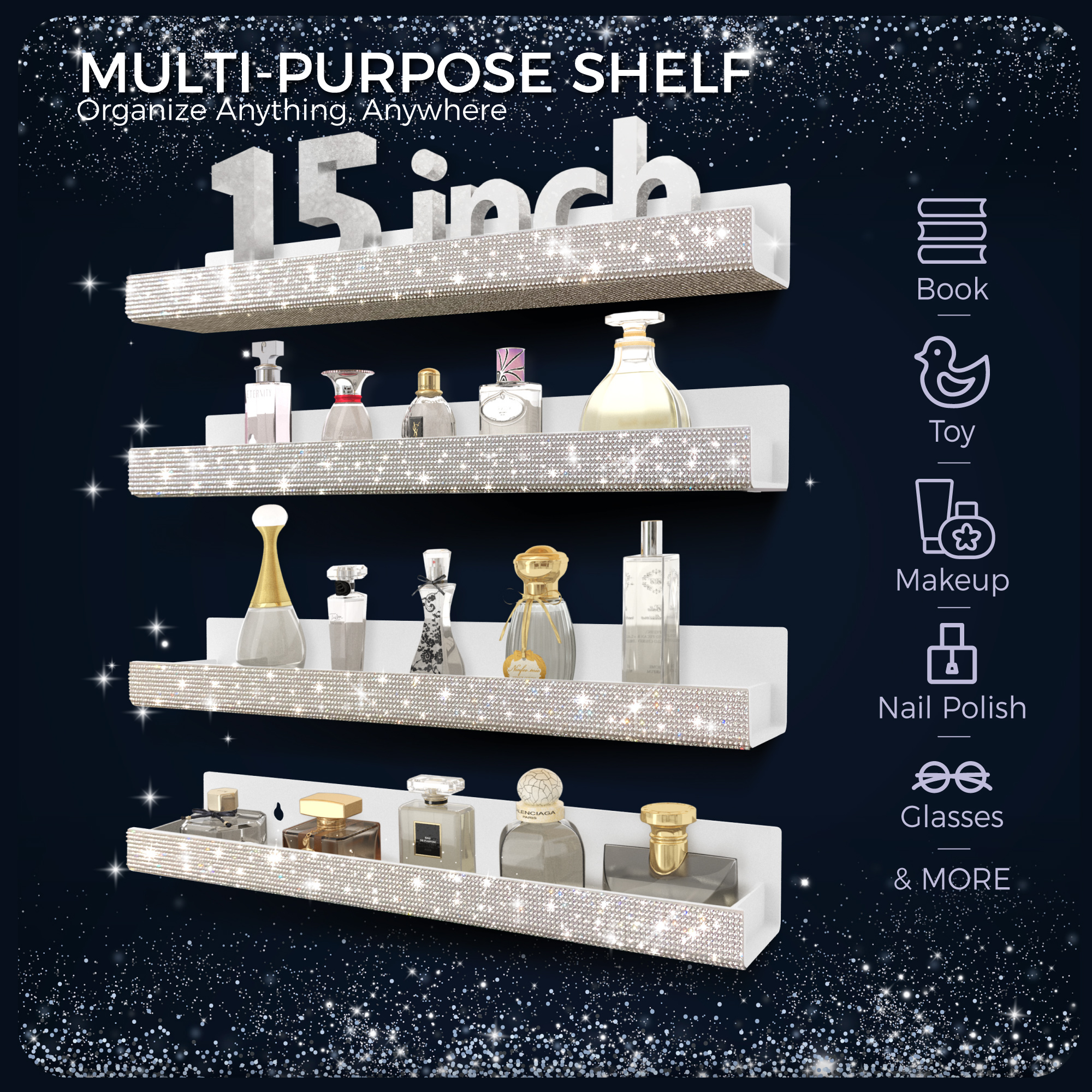 4 Pack 15 Inch Diamond Crystal - Workshop Tools On Wall recensione e prezzo