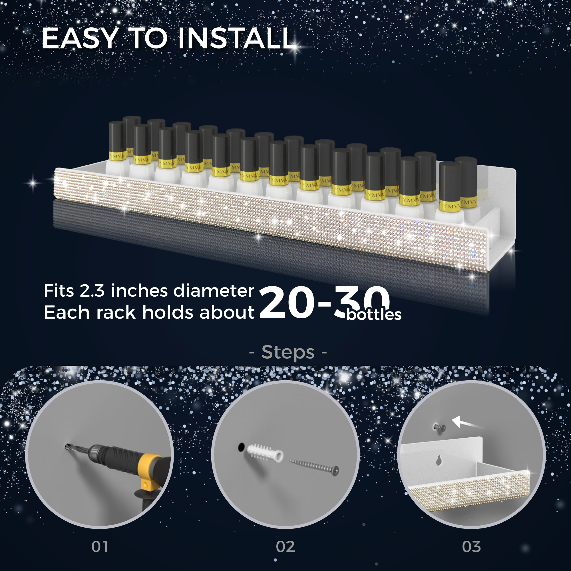 4 Pack 15 Inch Diamond Crystal - Workshop Tools On Wall recensione e prezzo