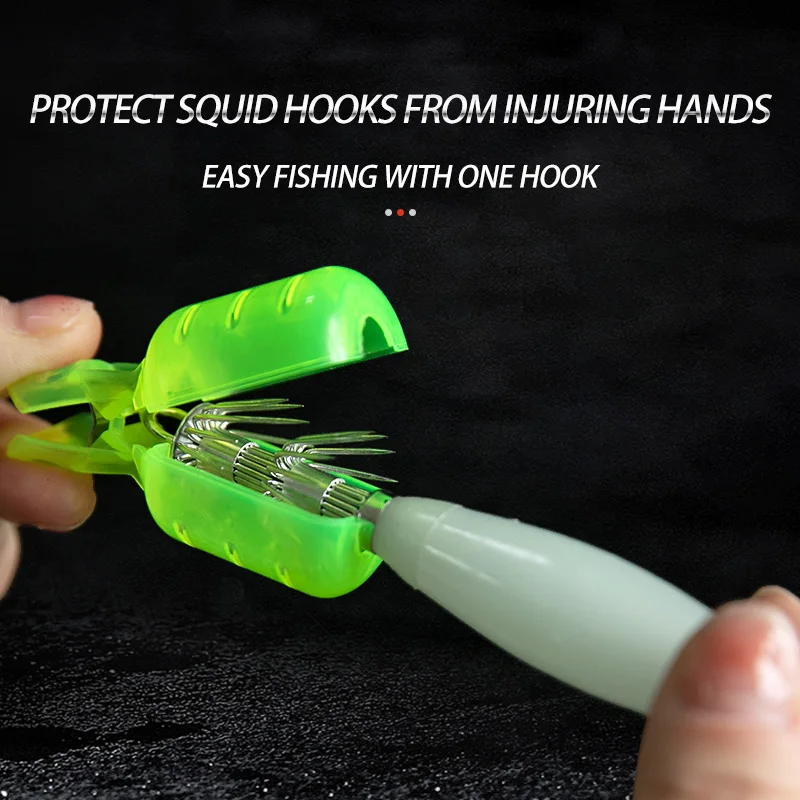 10Pcs/Lot Squid Jig Hook Cover - Dowel Jig Kit recensione e prezzo