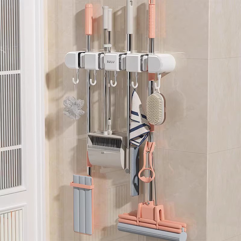 Broom Mop Holder with Hooks Wa - Workshop Tools On Wall recensione e prezzo