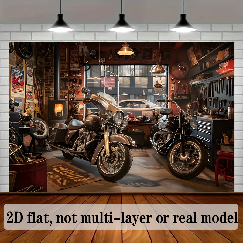 Motorcycle Garage Tapestry Cla - Tools For Motorcycle Workshop recensione e prezzo