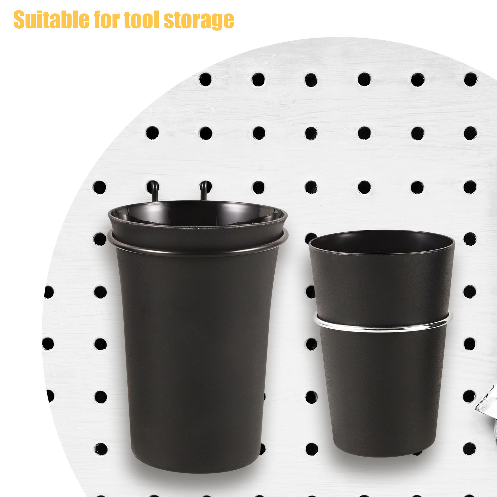 2Pcs Black Pegboard Cup Holder - Workshop Tools Holder recensione e prezzo