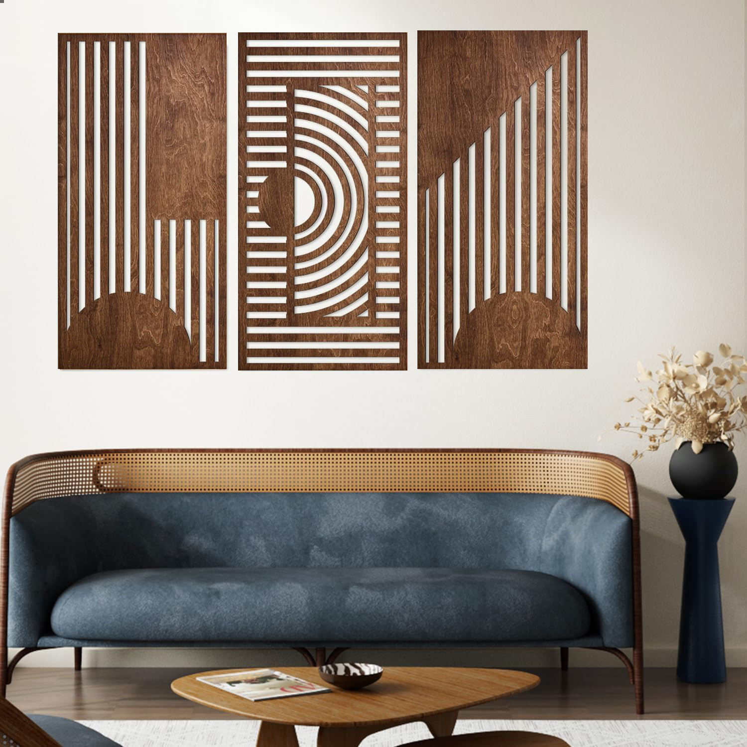 3 Pcs Geometric Wood Wall Art  - Chisel Set Wood recensione e prezzo