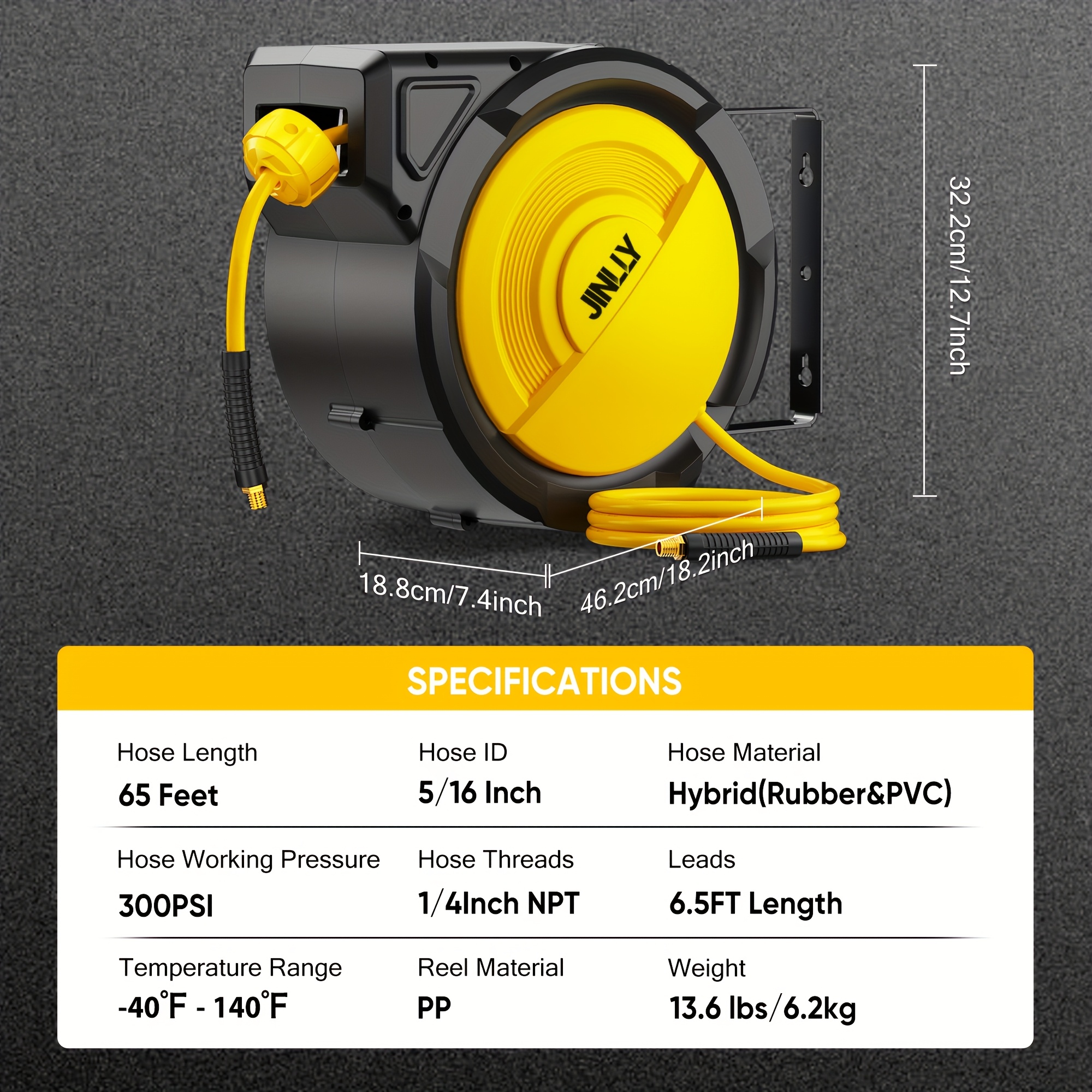 Heavy-Duty Retractable Air Hos - Tools In The Workshop recensione e prezzo