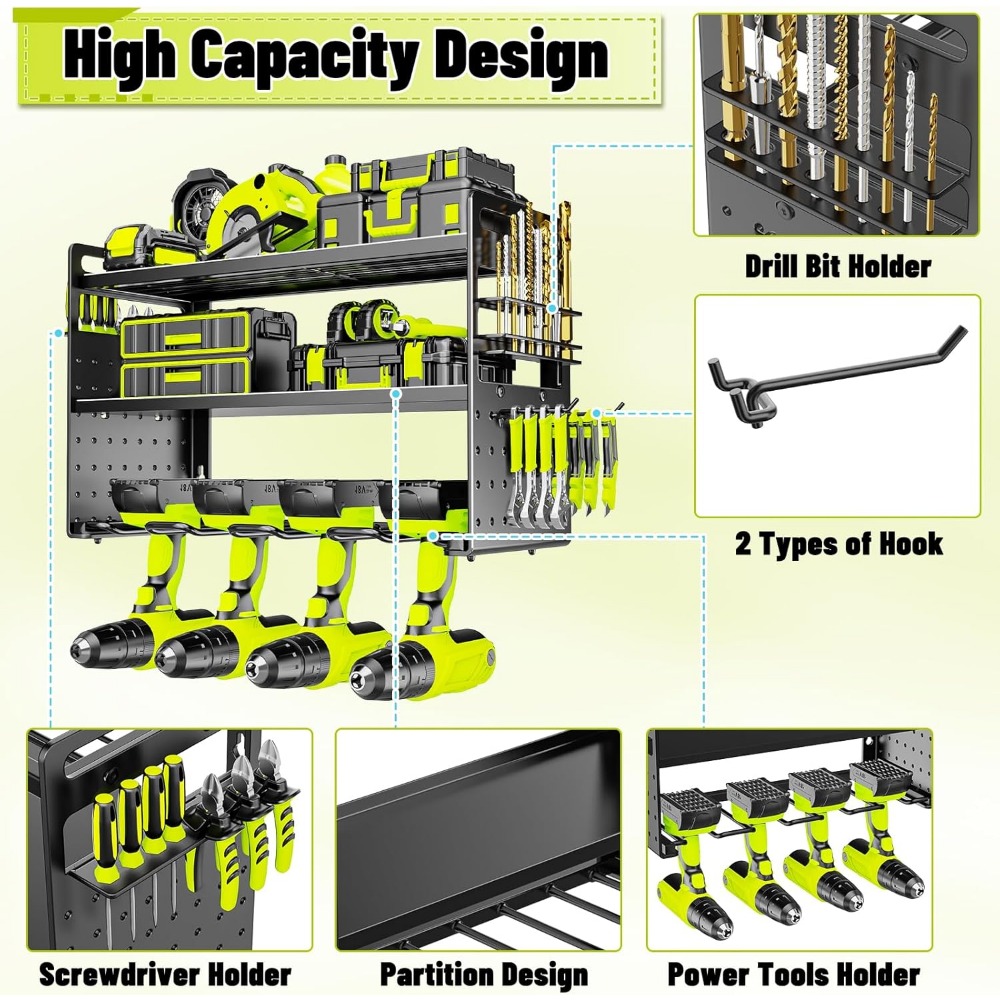 Wall Mount Tool Organizer with - Workshop Tools Holder recensione e prezzo