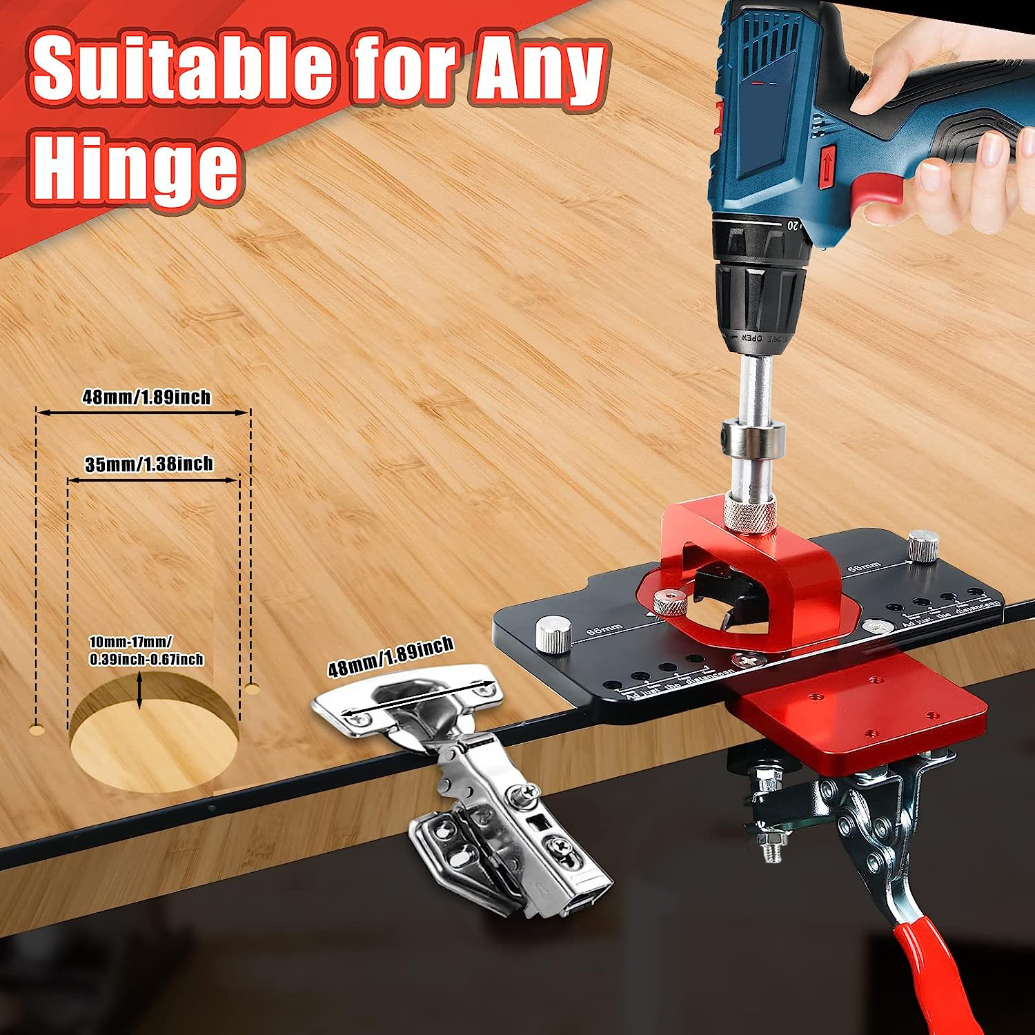 35mm Concealed Door Hinge Jig  - Dowel Jig Kit recensione e prezzo