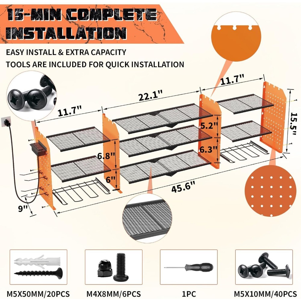 Large Wall Mount Tool Organize - Workshop Tools Holder recensione e prezzo