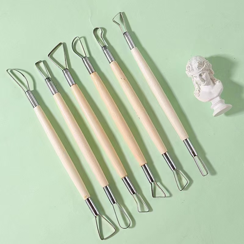6PCS wooden handle wax pottery - Chisel Set Wood recensione e prezzo