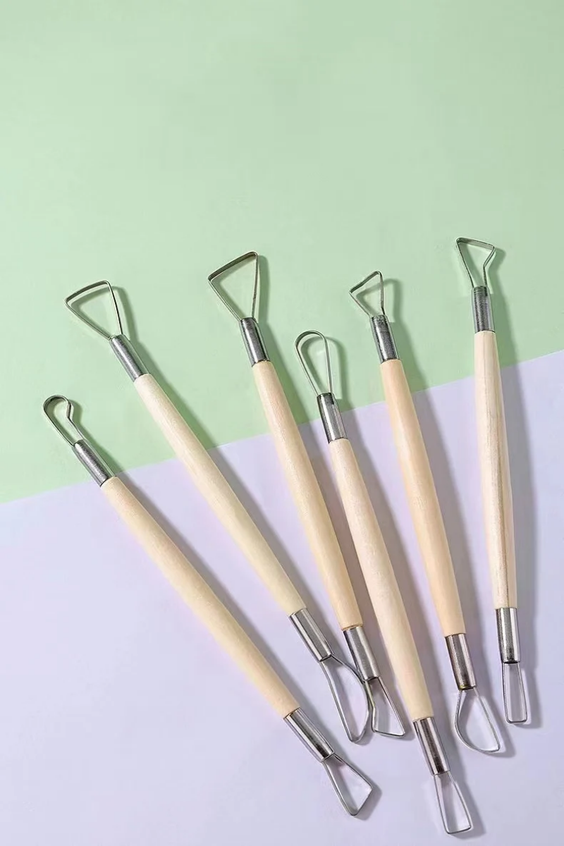 6PCS wooden handle wax pottery - Chisel Set Wood recensione e prezzo