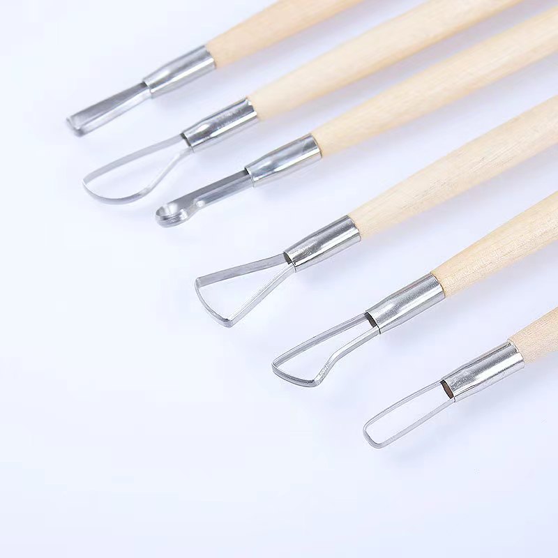 6PCS wooden handle wax pottery - Chisel Set Wood recensione e prezzo