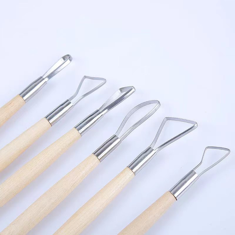 6PCS wooden handle wax pottery - Chisel Set Wood recensione e prezzo